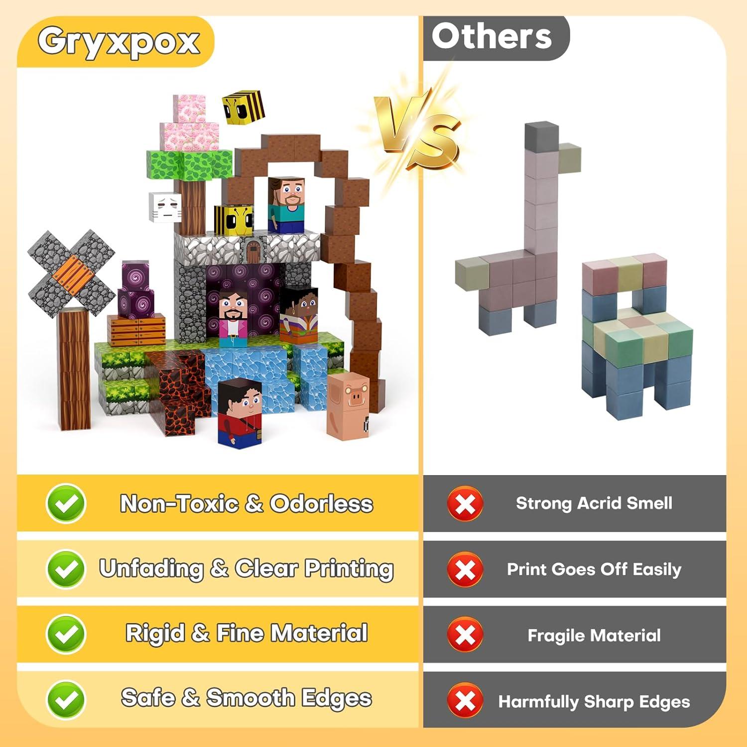 Bloques Magnéticos Gryxpox 100 Piezas Mundo de Aventura