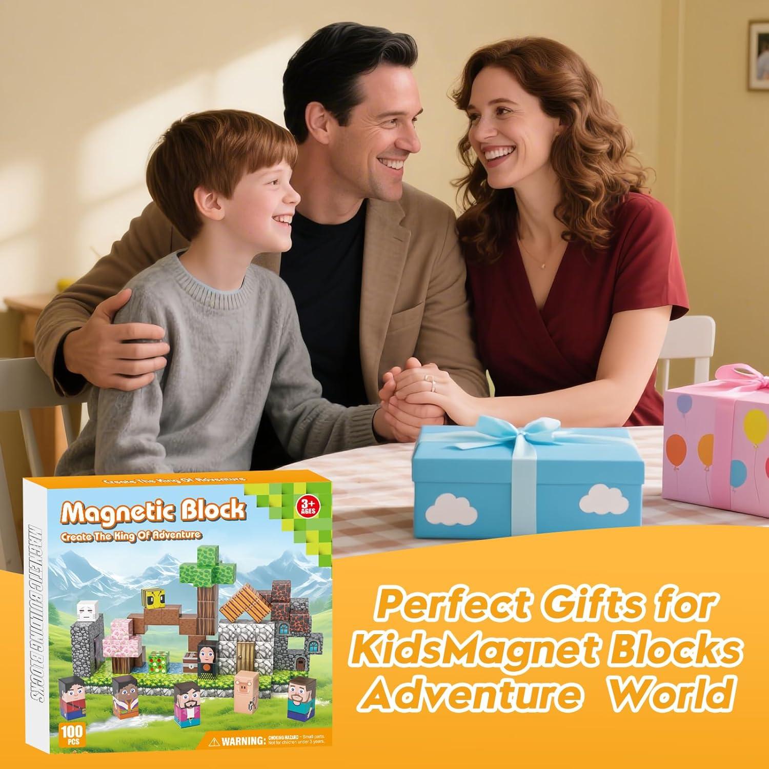 Bloques Magnéticos Gryxpox 100 Piezas Mundo de Aventura