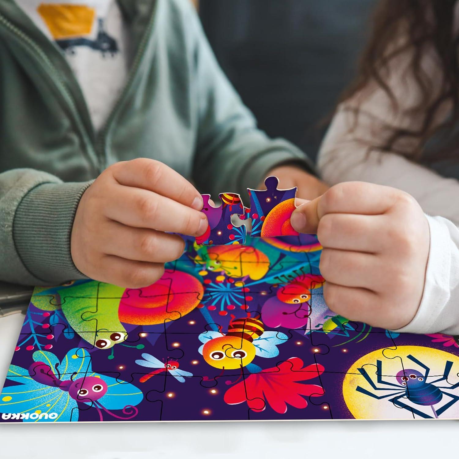 Puzzles QUOKKA para Niños 4 Piezas 29x21 cm Dinosaurios