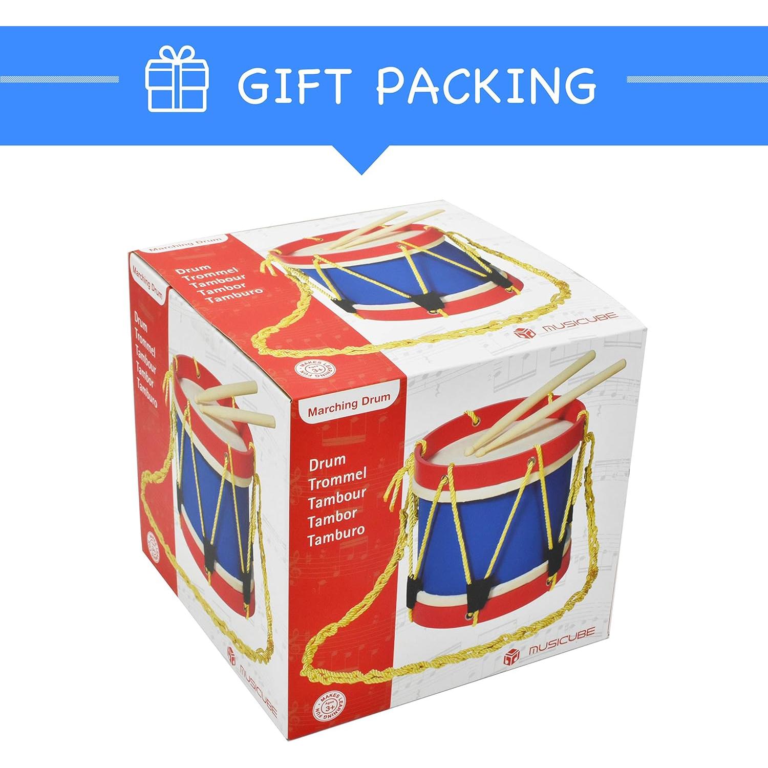 Set de Tambores para Niños MUSICUBE 20 cm con Correa Ajustable