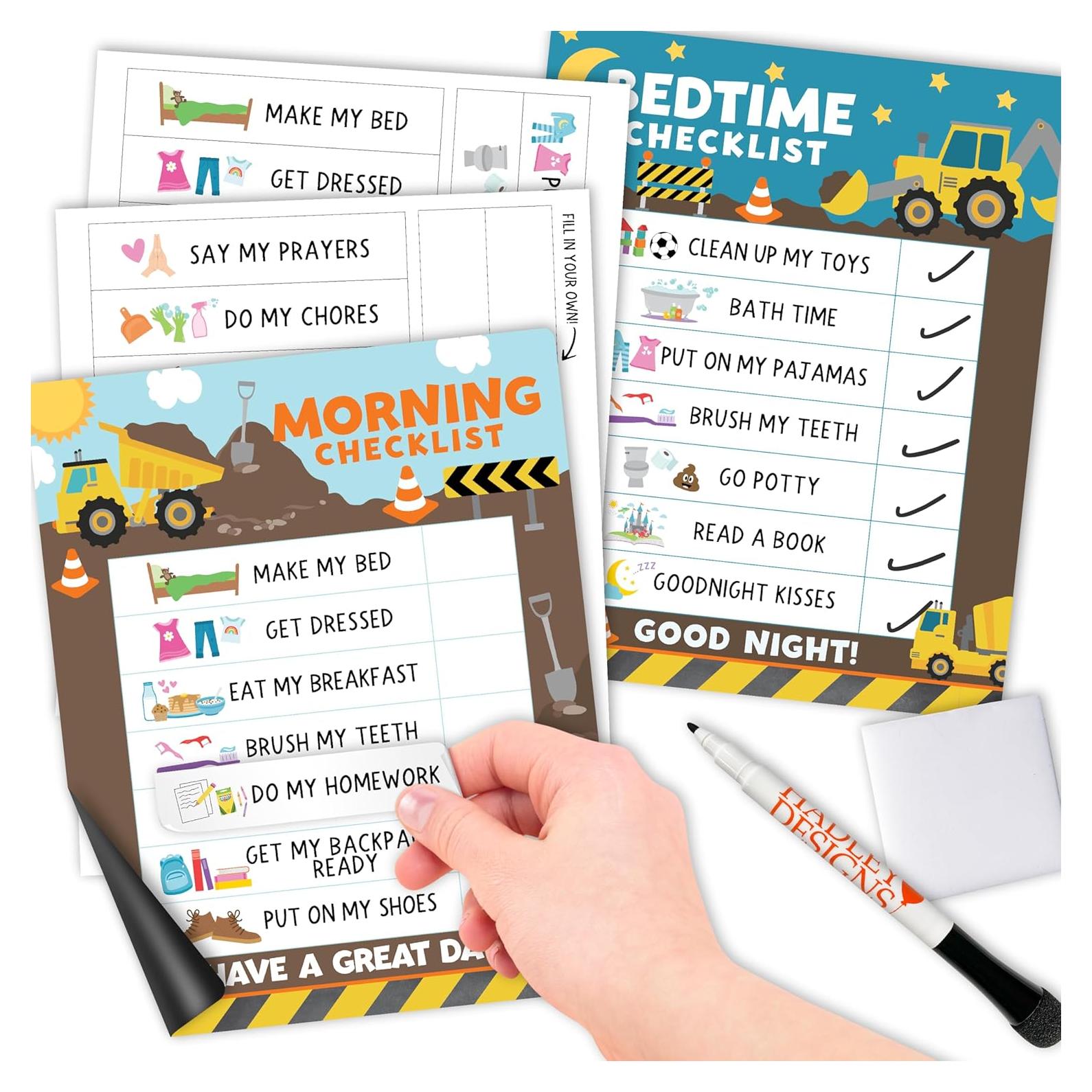 Gráfico Magnético de Rutina Matutina y Nocturna Hadley 20x25 cm