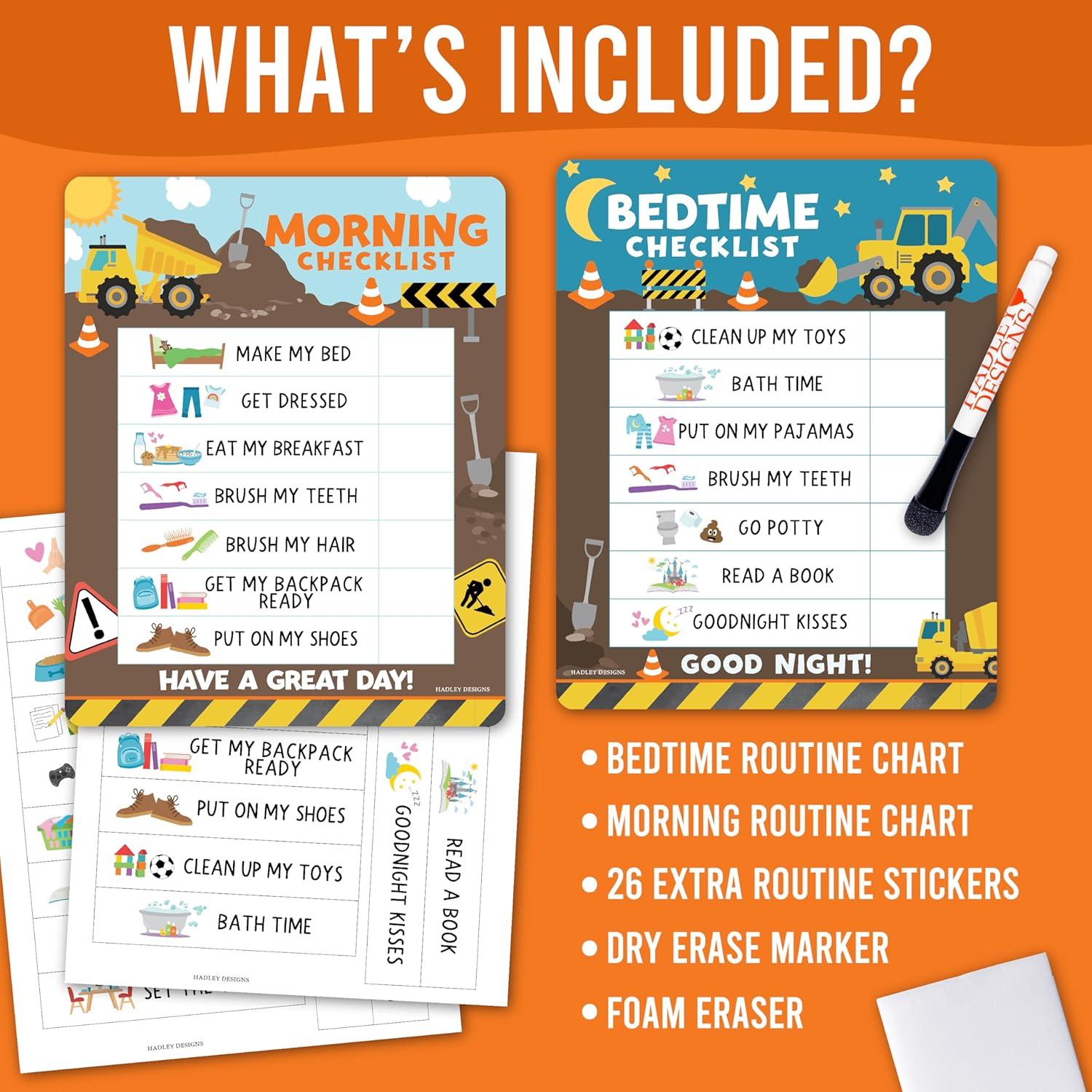 Gráfico Magnético de Rutina Matutina y Nocturna Hadley 20x25 cm