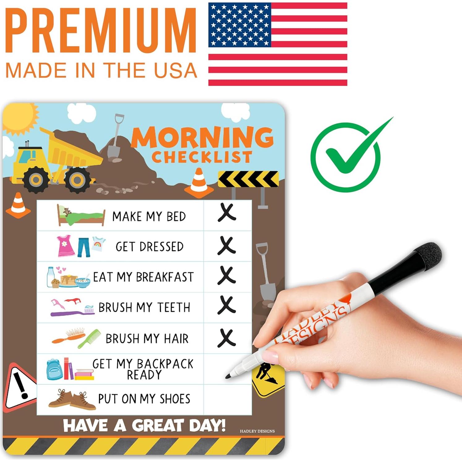 Gráfico Magnético de Rutina Matutina y Nocturna Hadley 20x25 cm