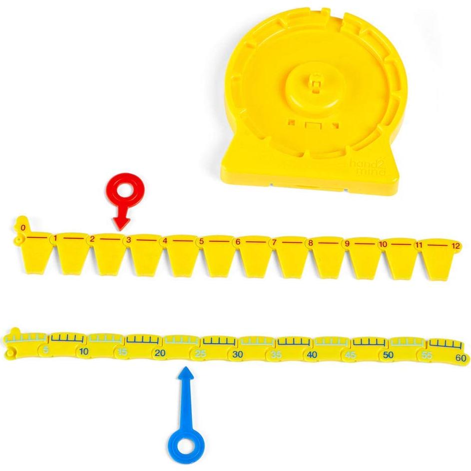 Reloj de Enseñanza Analógico hand2mind - Línea Numérica (Juego de 6)