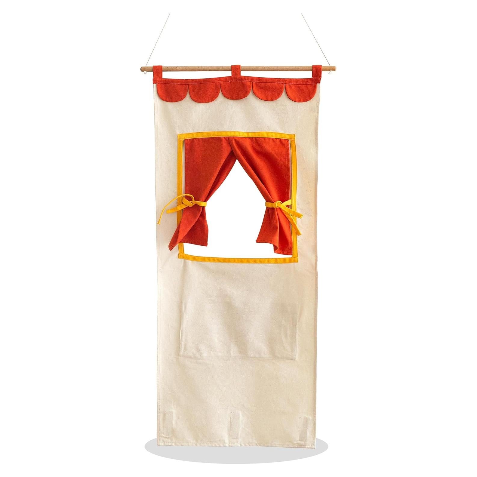 Teatro de Títeres AVDAR Rojo 110x50 cm para Niños