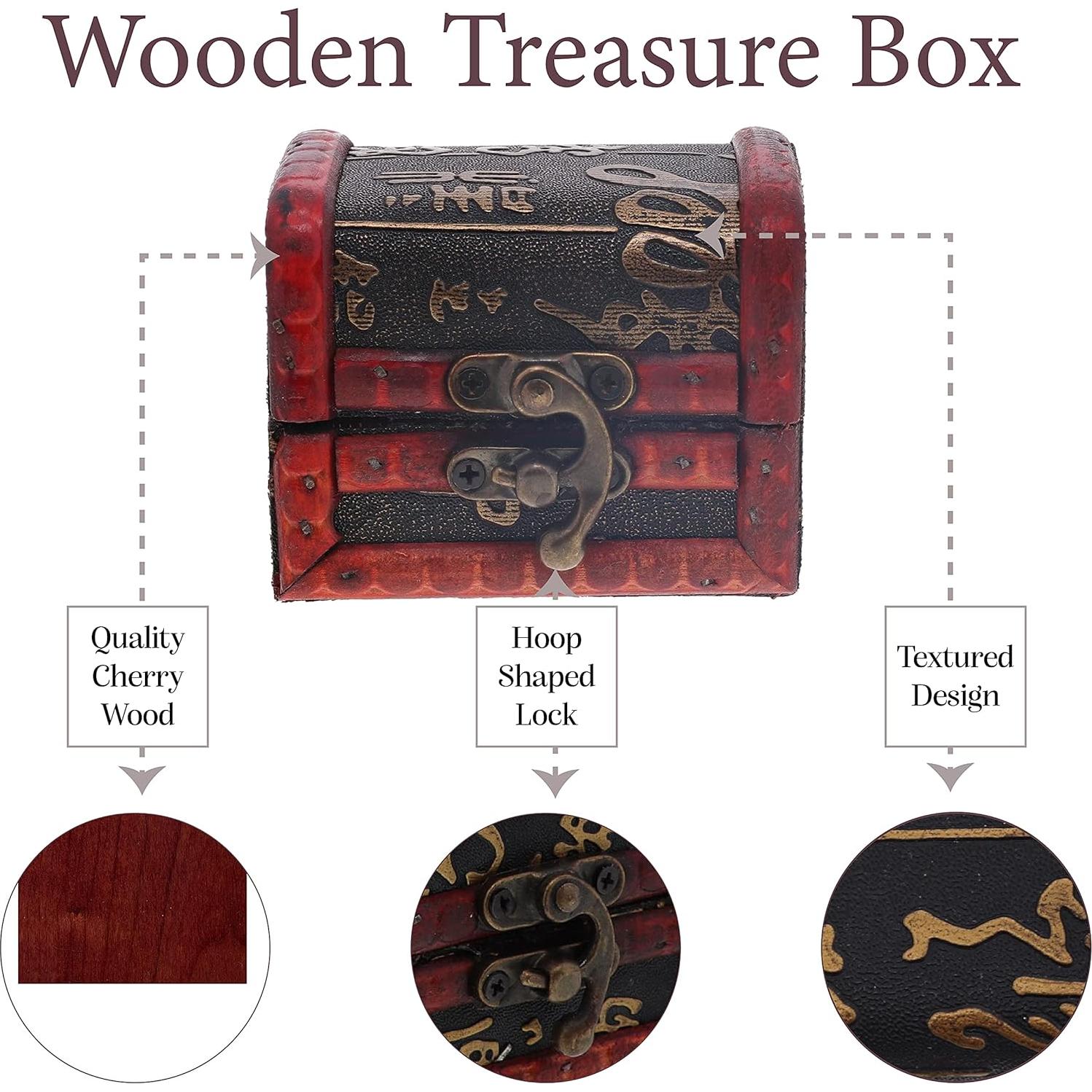 Cofre de Almacenamiento de Madera SandT - Set de 6 Jeroglíficos