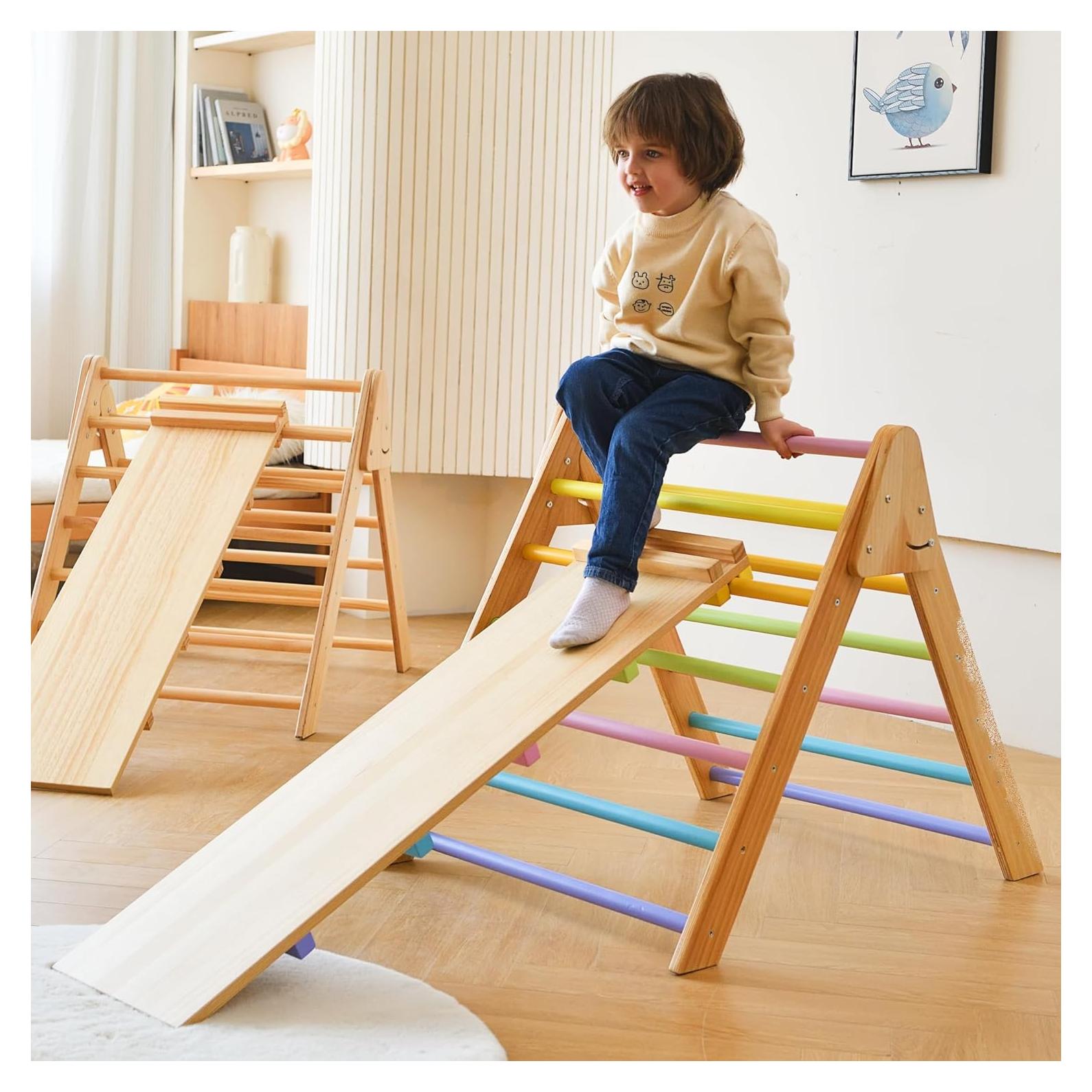Escalera Triangular Plegable Avenlur Olive 3 en 1 para Niños