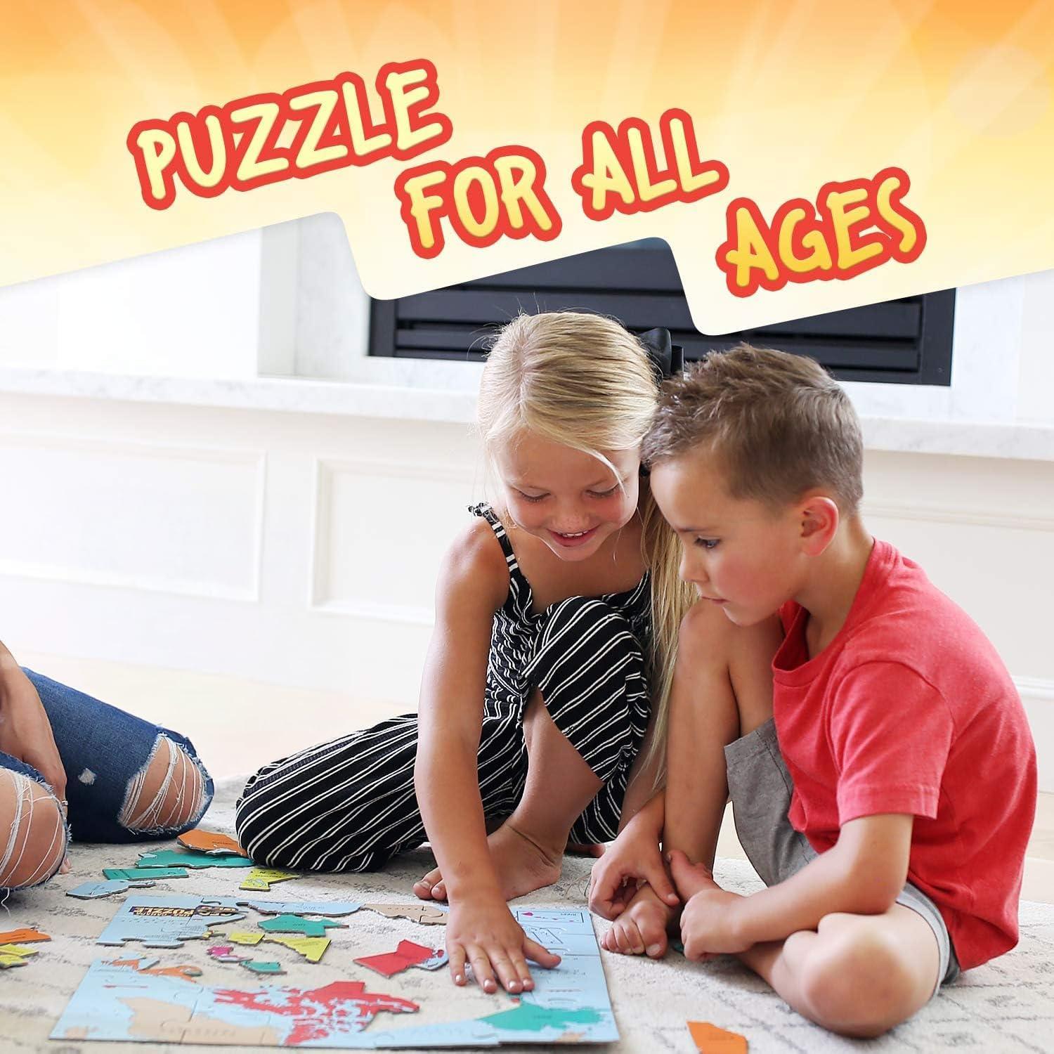 GeoToys Puzzle de Geografía 6 Sets para Niños 4+ Años