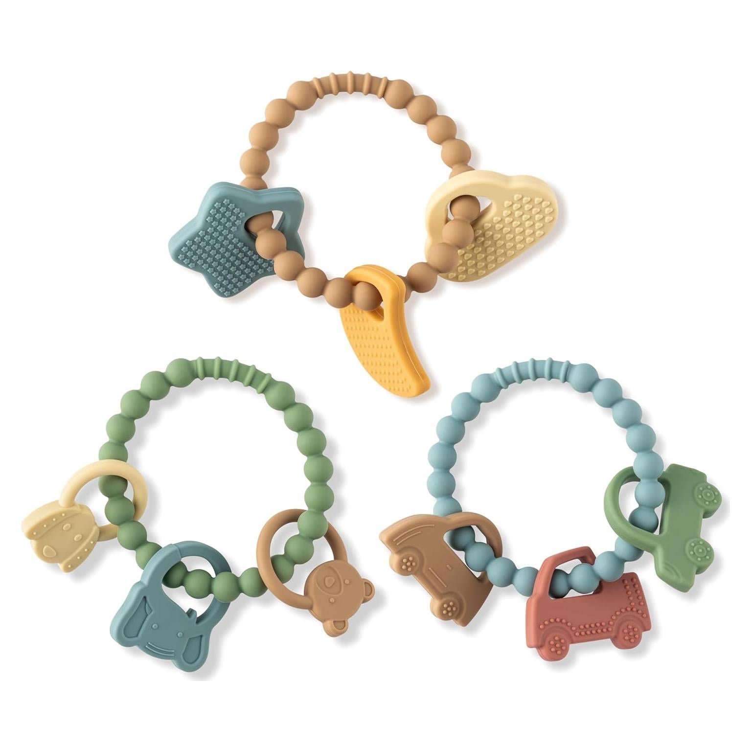 Juguetes de Dentición de Silicona 2ooya - 3 Piezas Animales