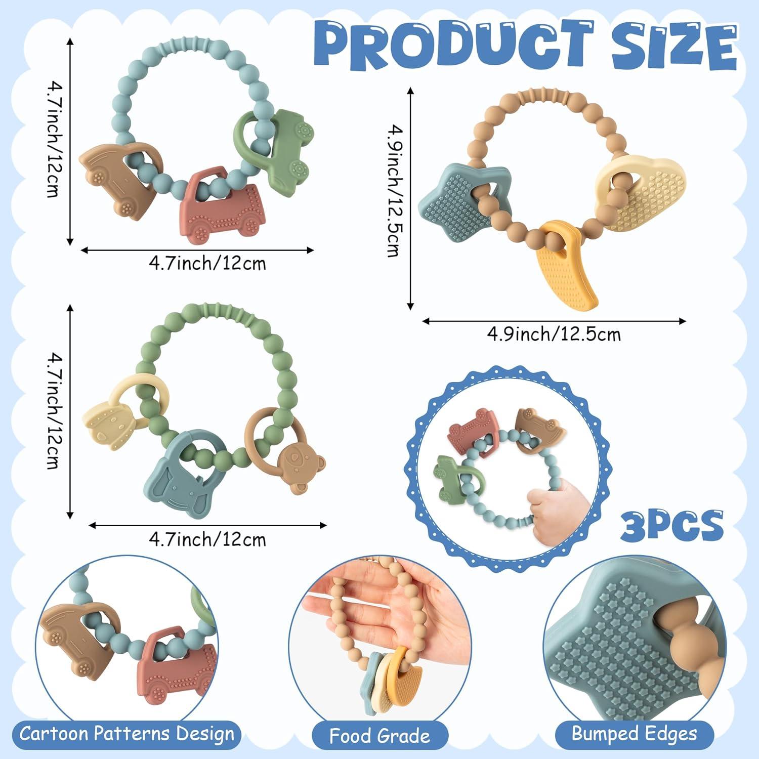 Juguetes de Dentición de Silicona 2ooya - 3 Piezas Animales