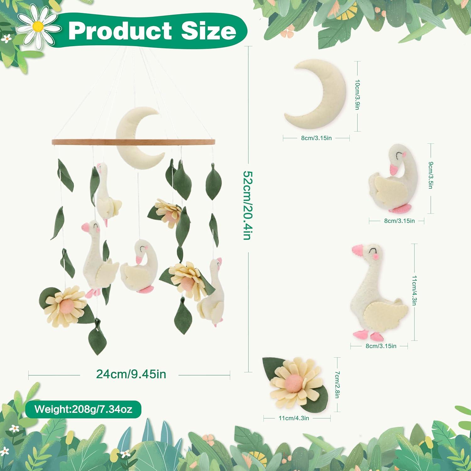 Móvil de Cuna Ganso Gueiddi Hecho a Mano 24x24 cm