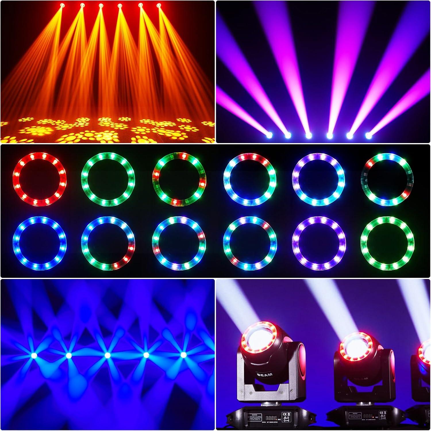 Luz DJ Moving Head 100W RGB 14CH DMX con 8 GOBOs