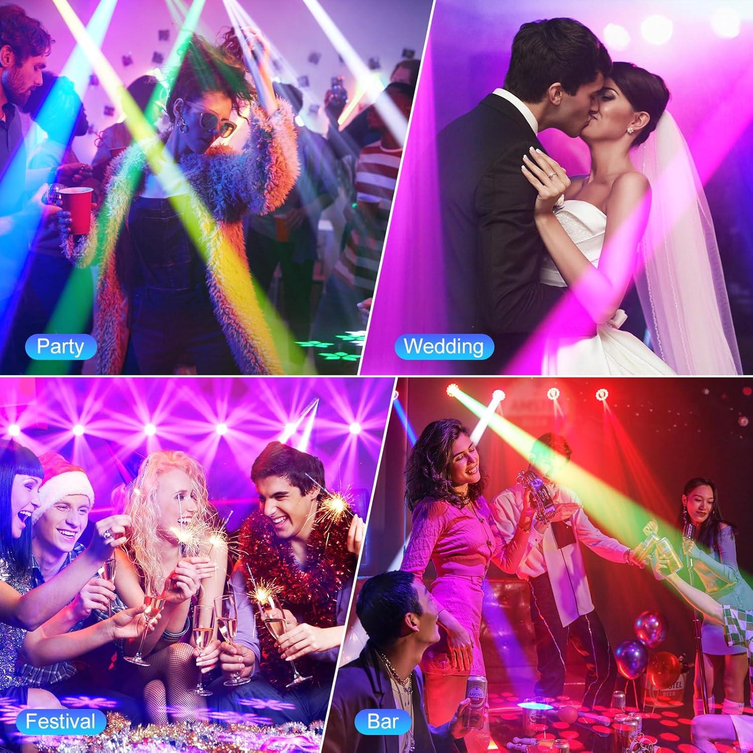 Luz DJ Moving Head 100W RGB 14CH DMX con 8 GOBOs