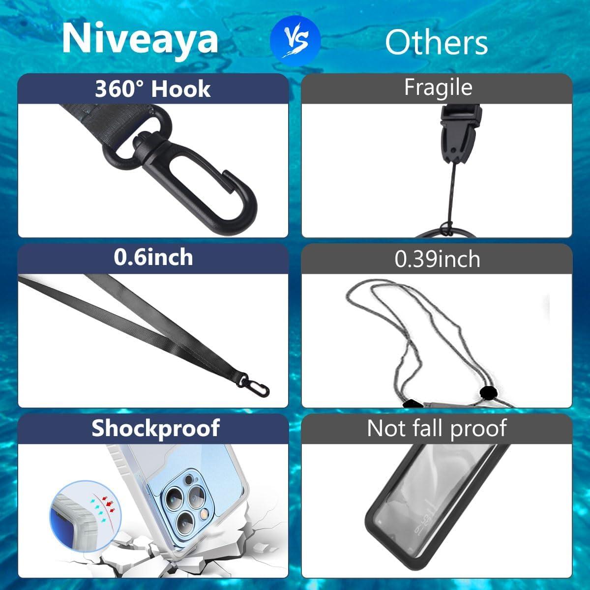 Funda impermeable Niveaya para iPhone hasta 7" 2Pack