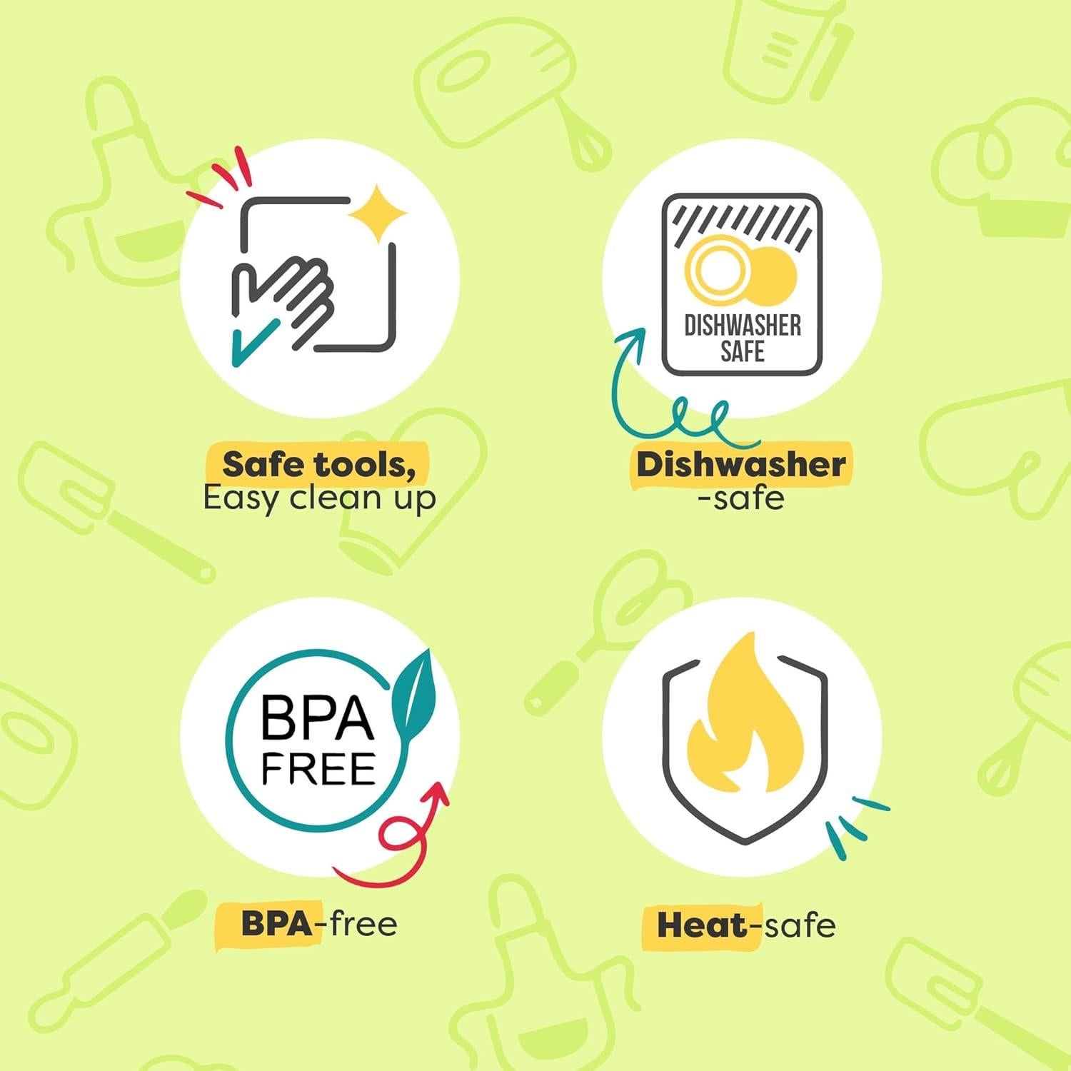 Juego de 3 cuchillos seguros para niños Baketivity - Cocina