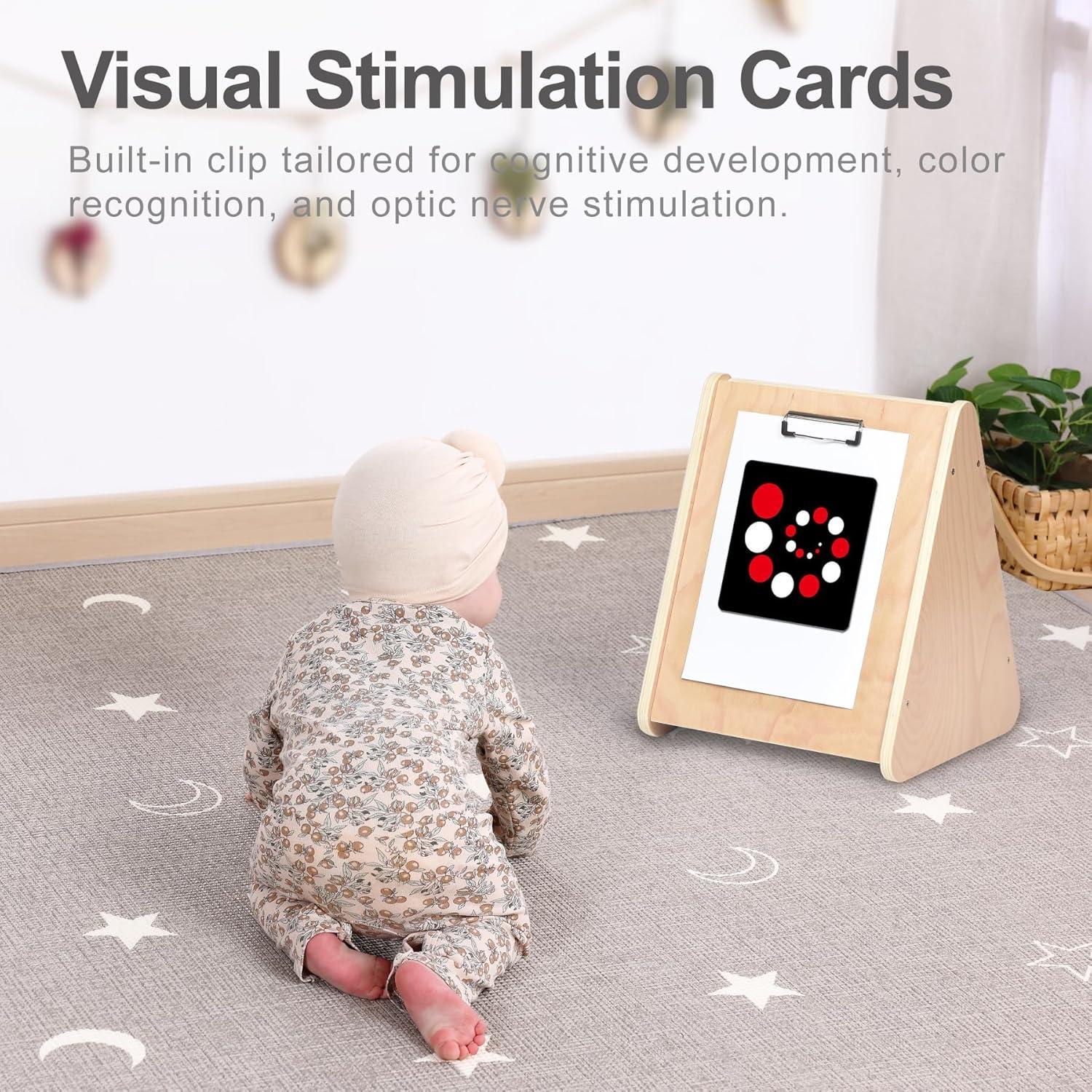 Espejo Doble Cara KRAND para Bebés con Tarjetas Visuales