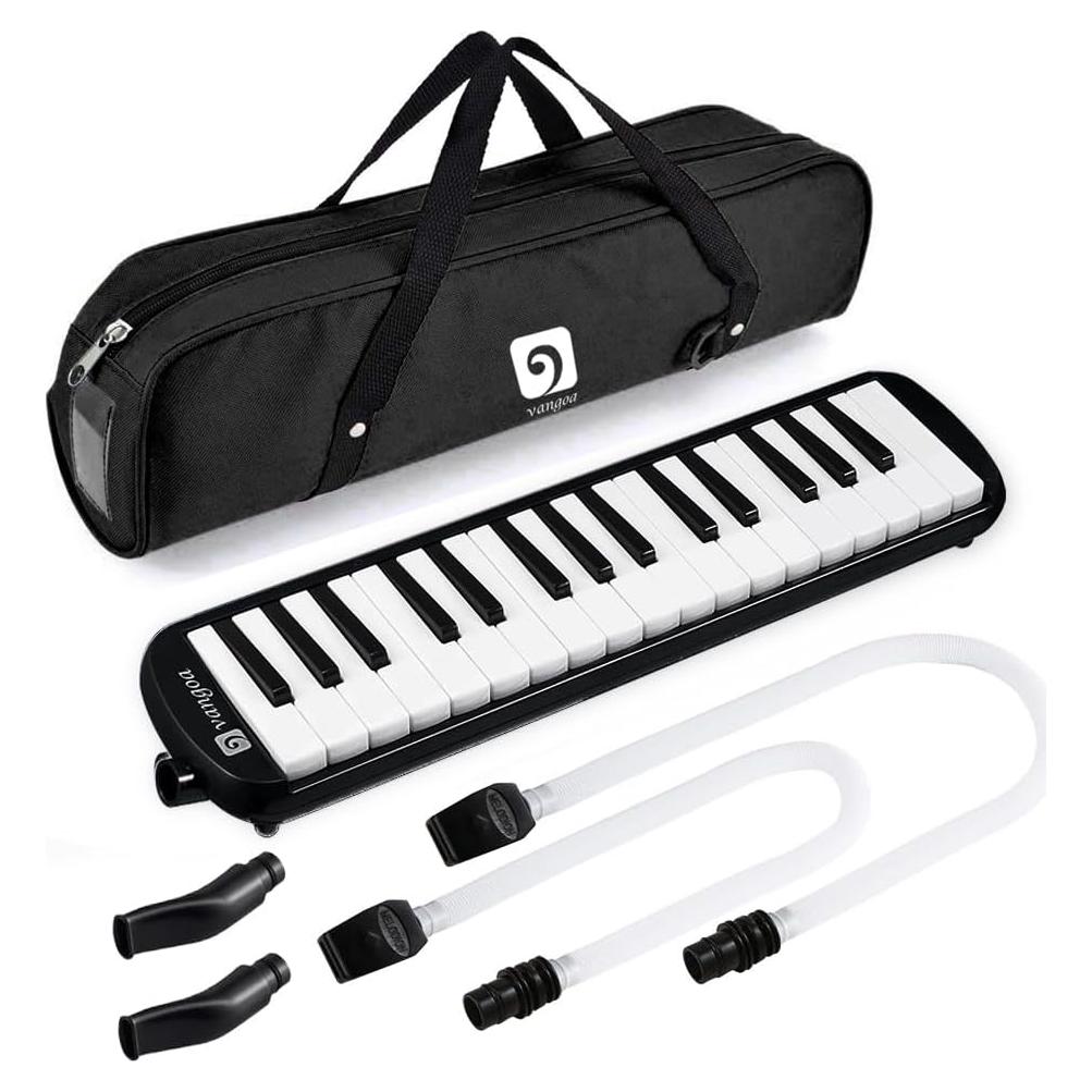Melódica Vangoa 32 Teclas Negra con Accesorios y Bolsa