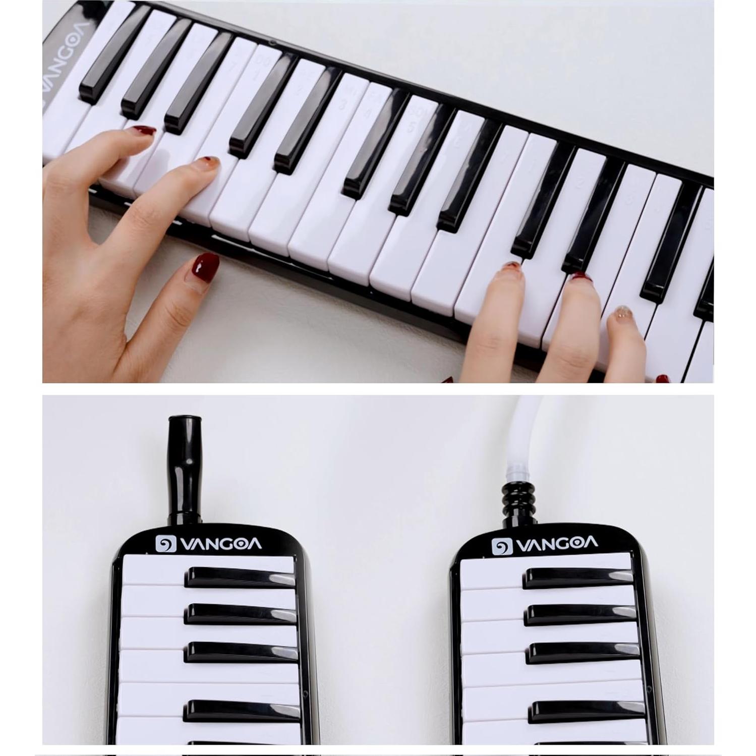 Melódica Vangoa 32 Teclas Negra con Accesorios y Bolsa