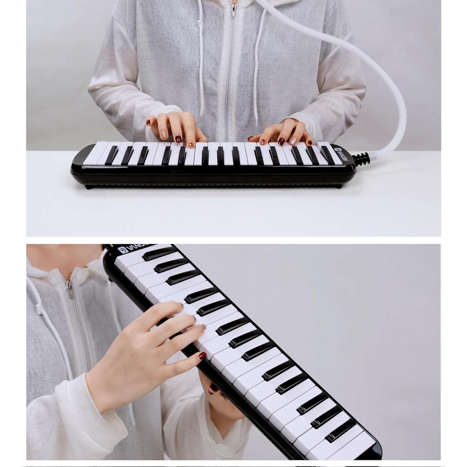 Melódica Vangoa 32 Teclas Negra con Accesorios y Bolsa