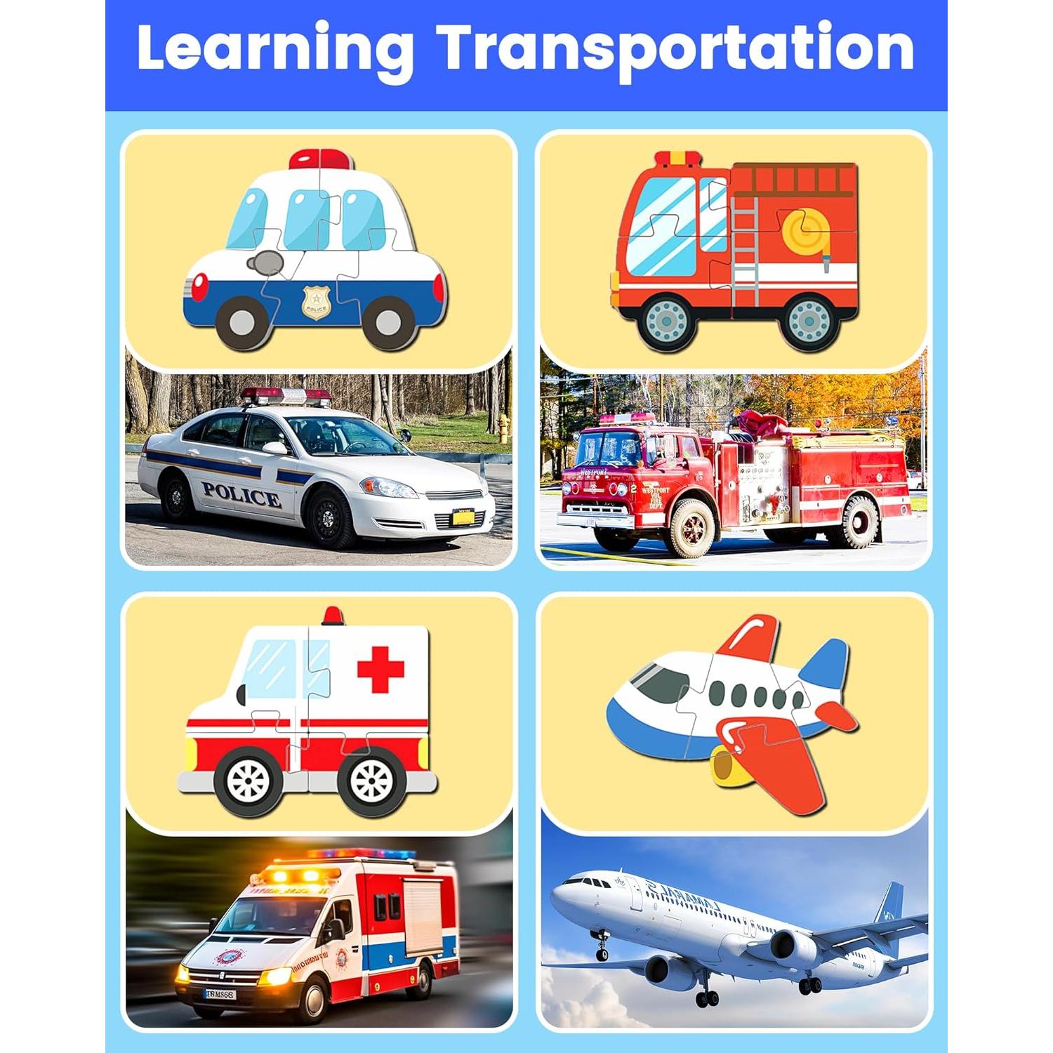 Rompecabezas de Madera Benresive 4 Piezas Montessori 1-3 Años