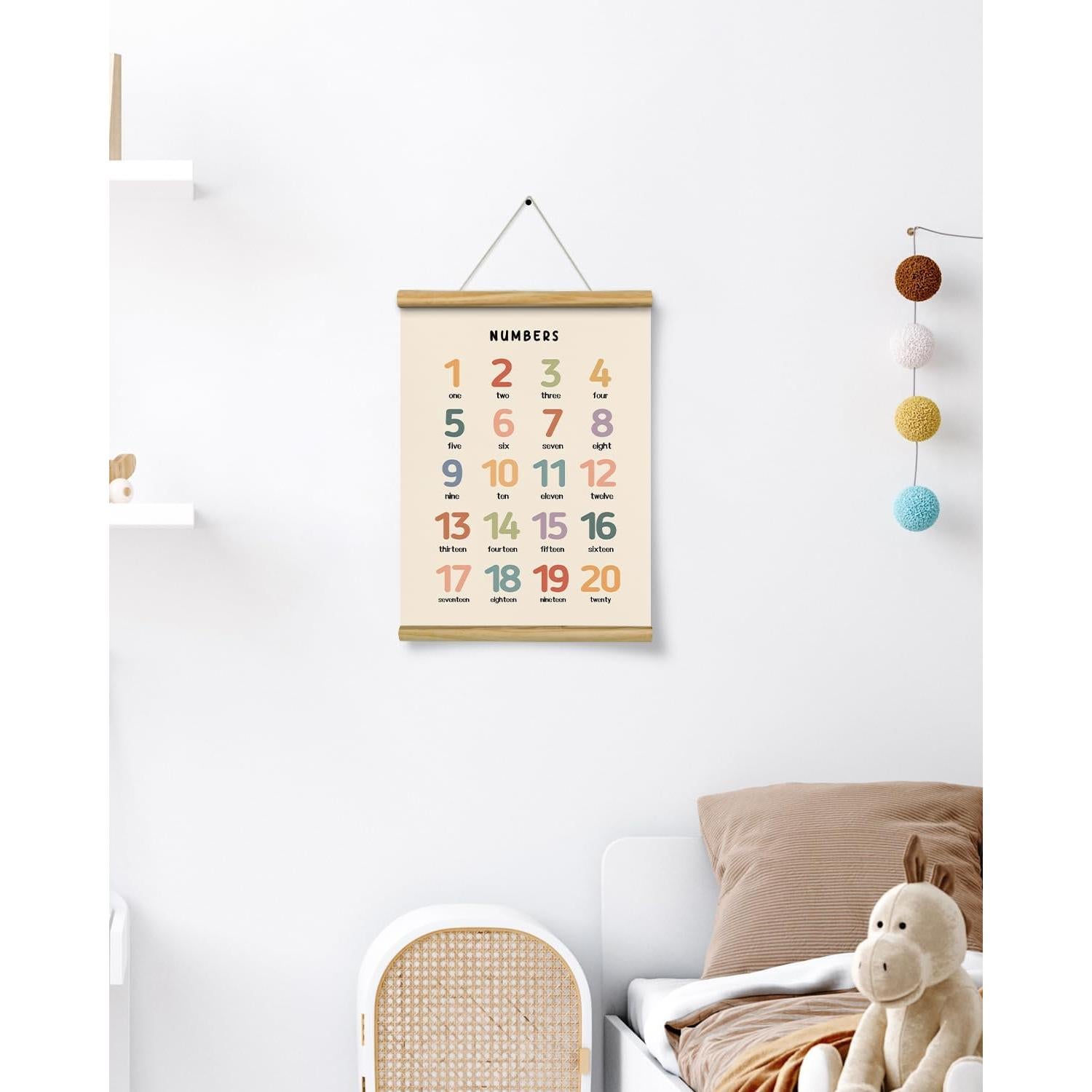 Conjunto de Pósters Educativos HUARCEY 30.48x40.64cm Alfabeto y Números