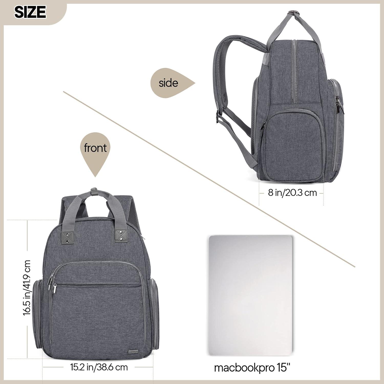 Bolsa para Extractor de Leche Teamoy Gris, Mochila 35L con Funda para Laptop