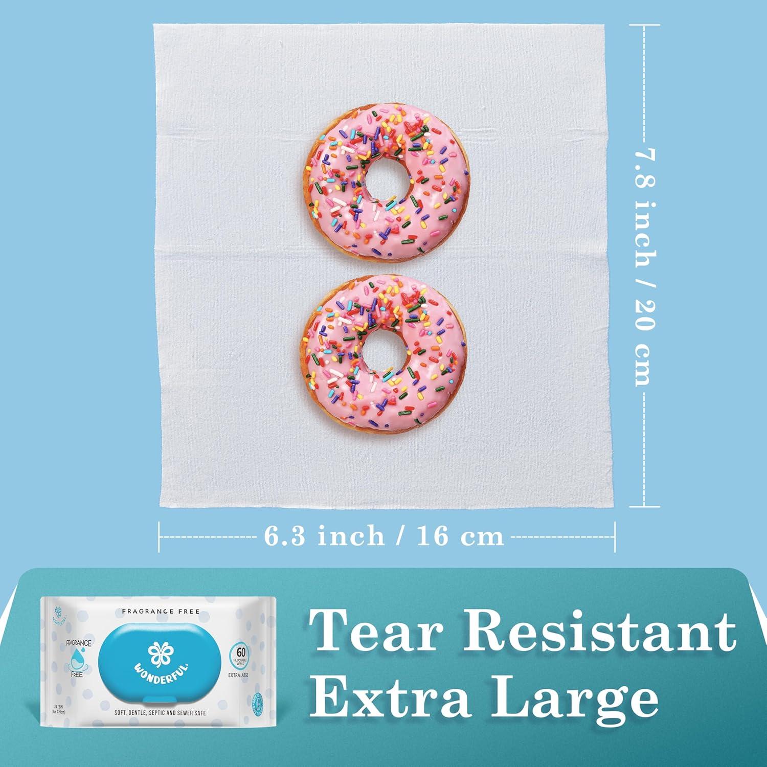 Toallitas Desechables Sin Fragancia Wonderful 60 Unidades