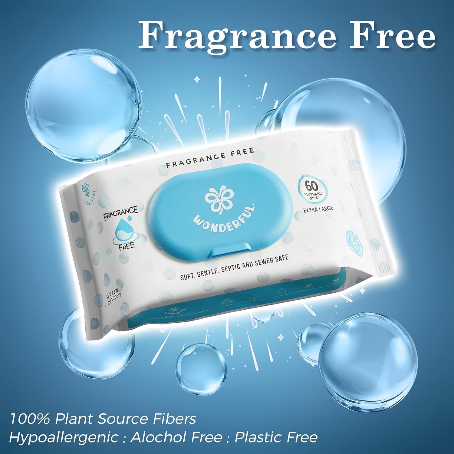 Toallitas Desechables Sin Fragancia Wonderful 60 Unidades