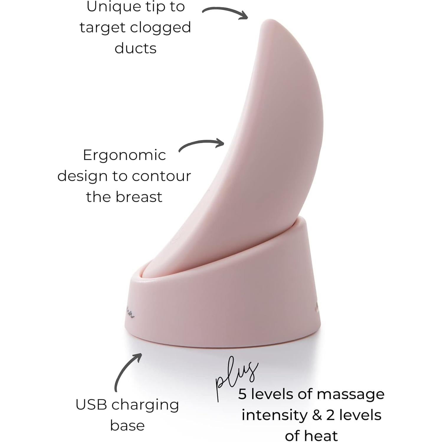 Masajeador de Lactancia Lumama Pro MammaEase - Silicona Rosa