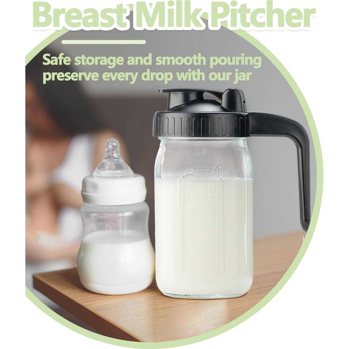 Jarra de vidrio 0.95L Miradexic con tapa a prueba de fugas