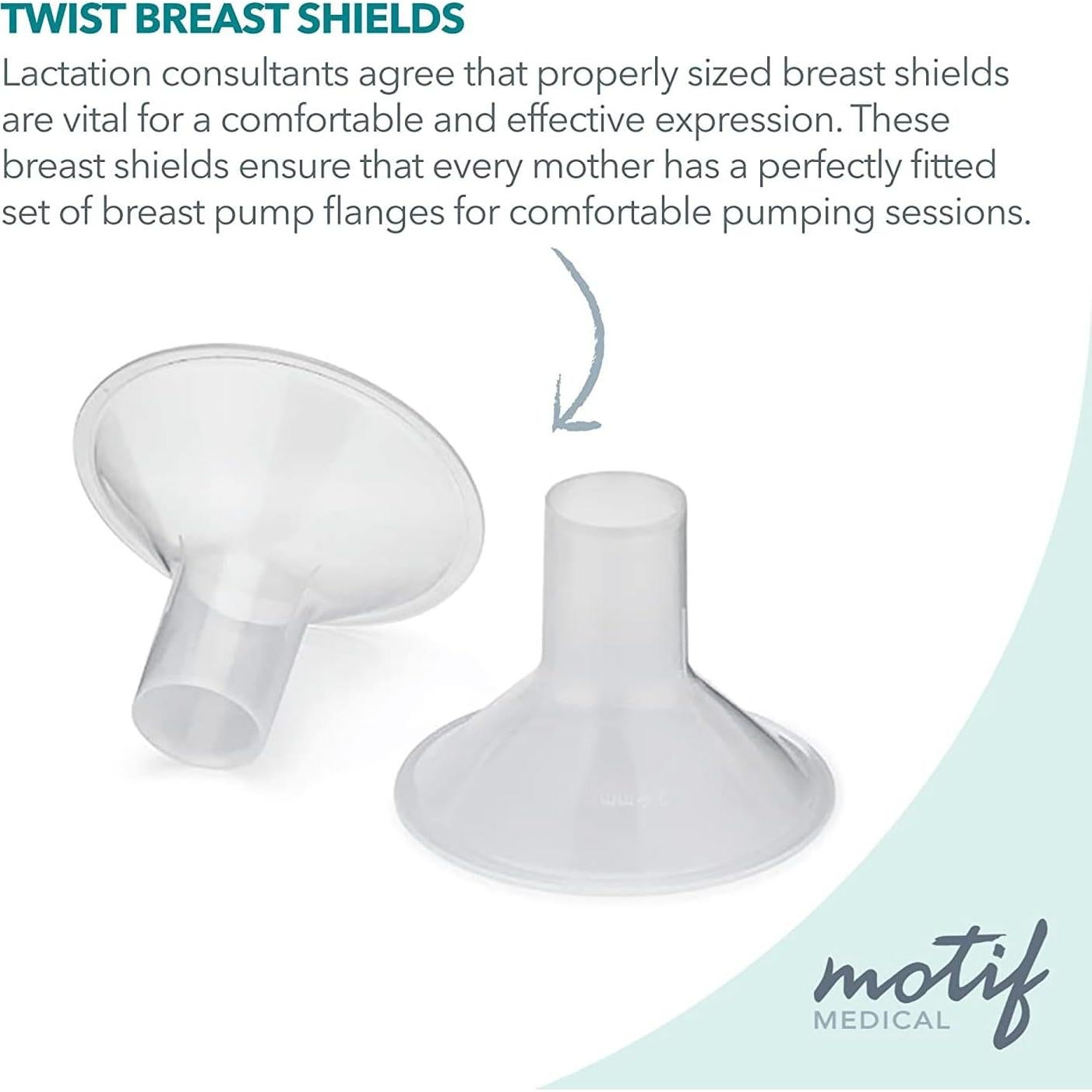 Extractores de Leche Motif Medical Twist 19mm - Set de 2