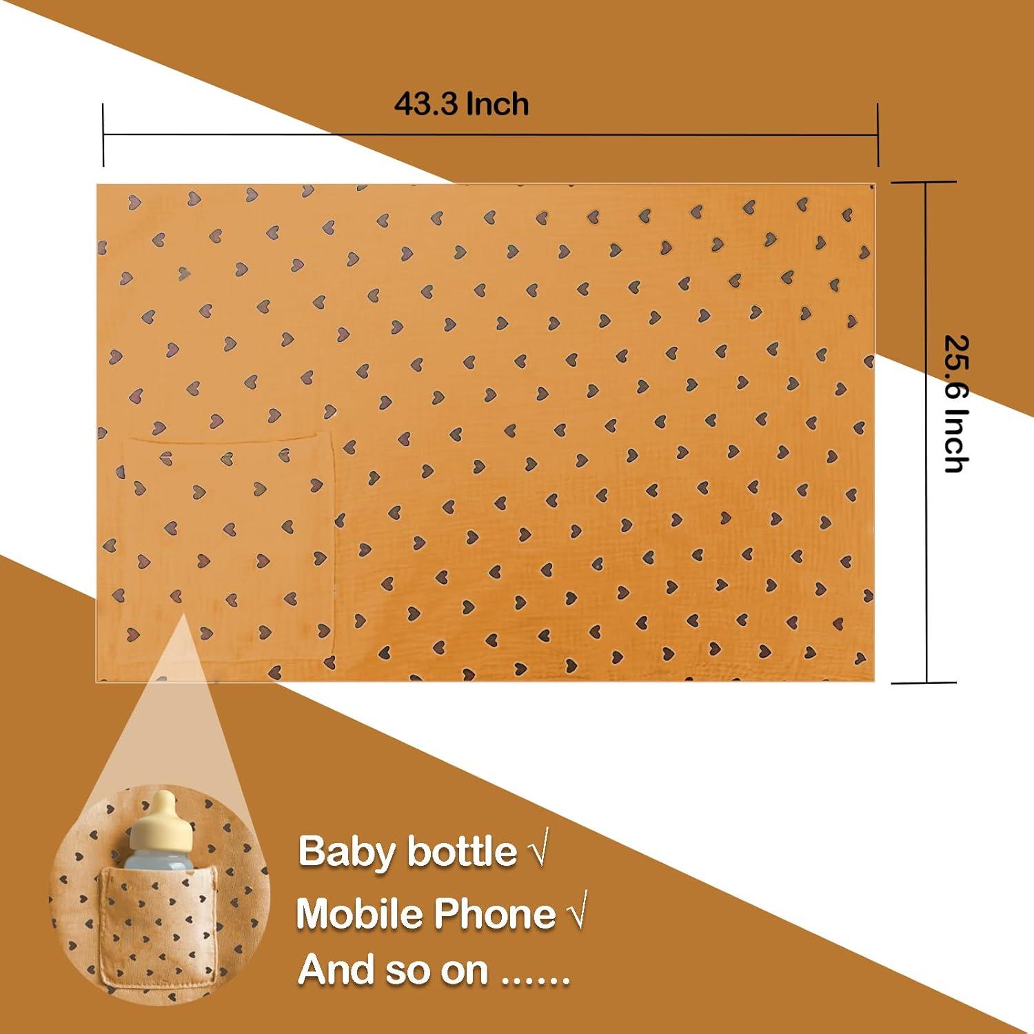 Cubierta de Lactancia MUGVELL Muselina Algodón 110x66 cm
