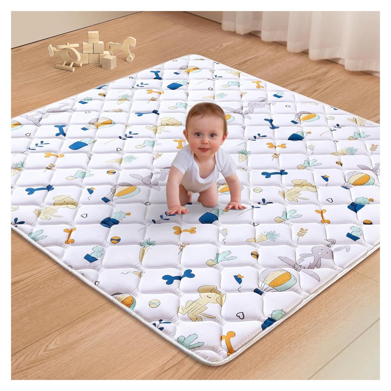 Alfombra de Juego para Bebés 119x119 cm Antideslizante Premium