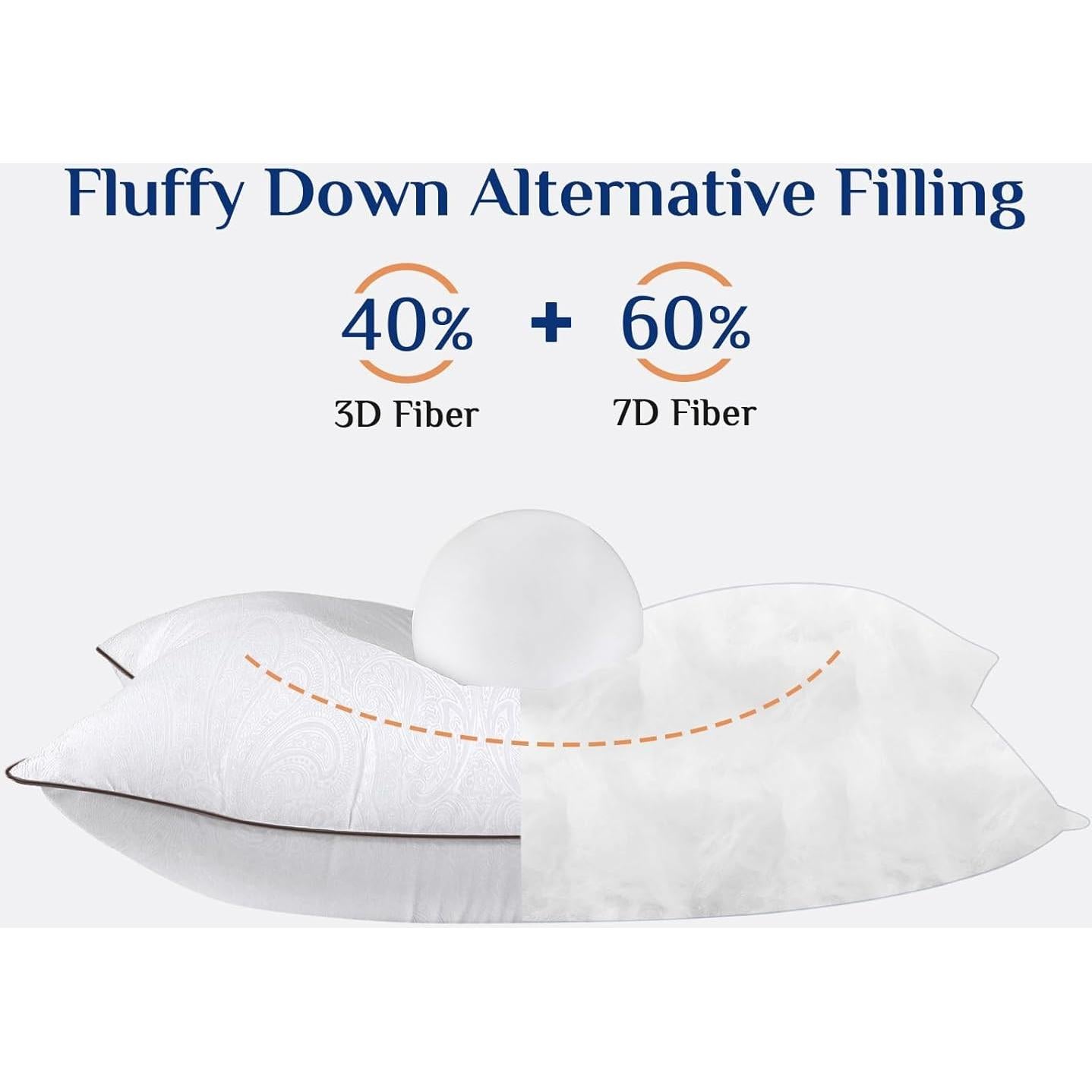 Almohada Estándar JOLLYVOGUE Microfibra 50.8x66 cm Suave