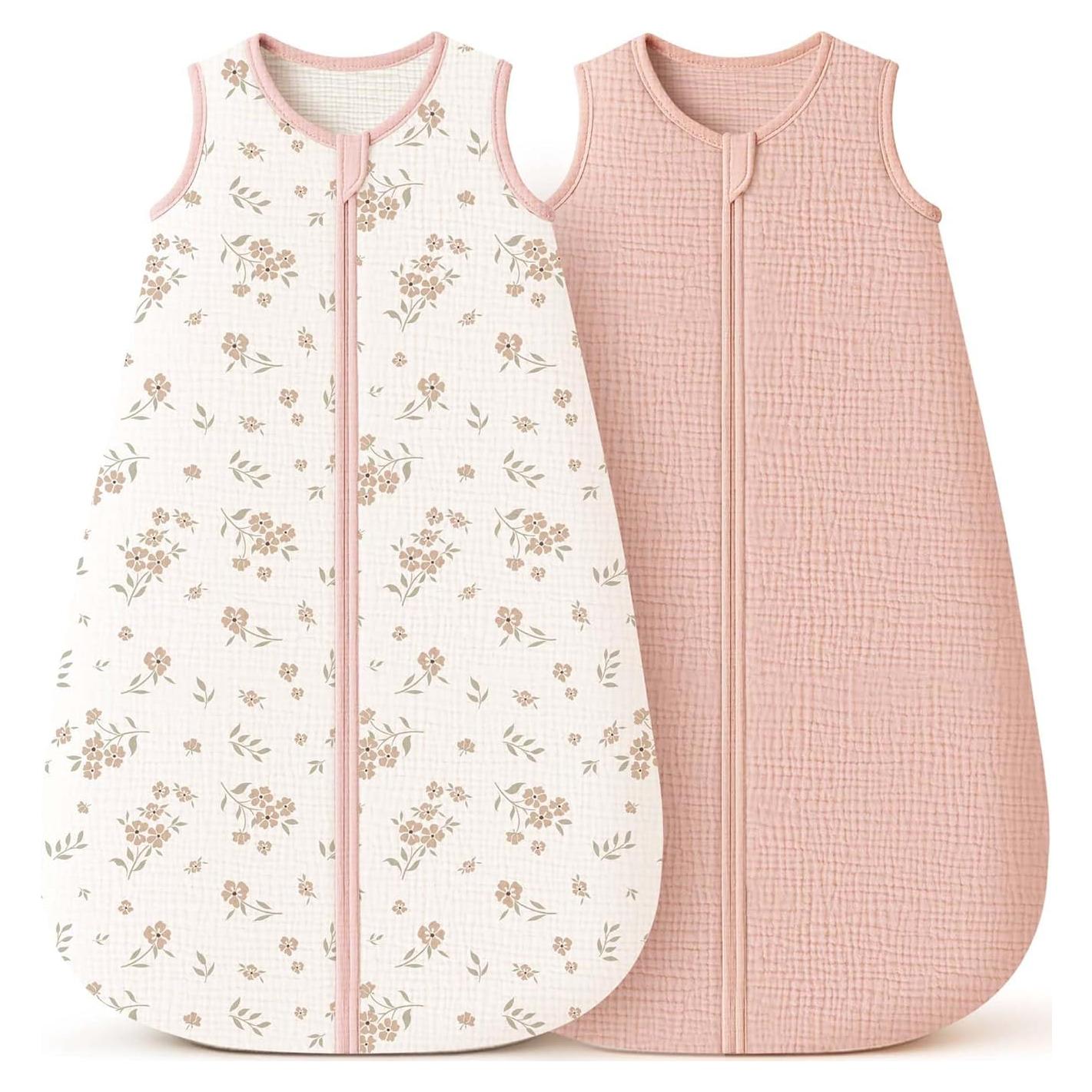 Saco de Sueño Muselina Konssy 0-6 Meses 0.8 TOG 2 Piezas