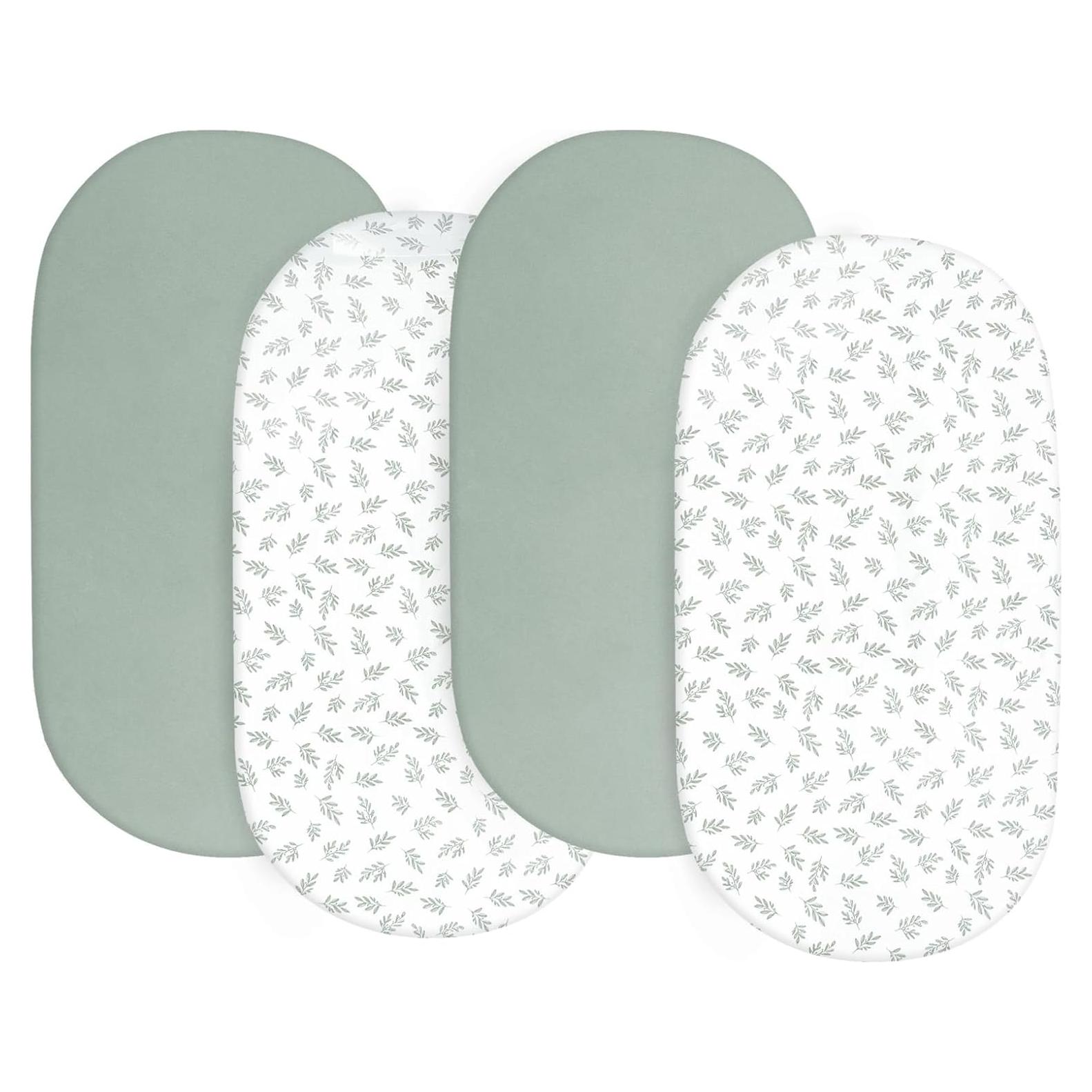 Sábanas para Cuna Biloban 4 Piezas Microfibra Verde