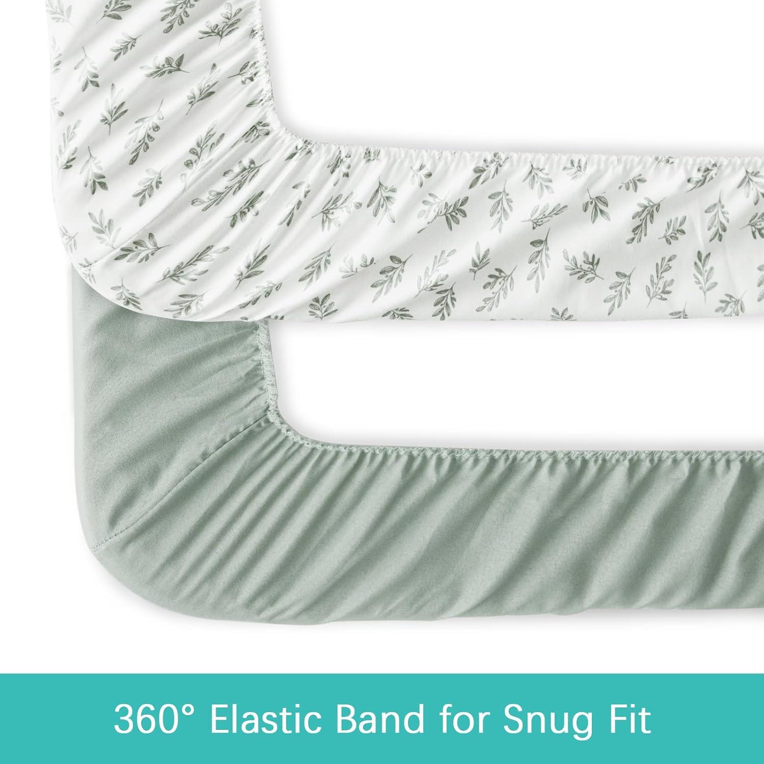 Sábanas para Cuna Biloban 4 Piezas Microfibra Verde