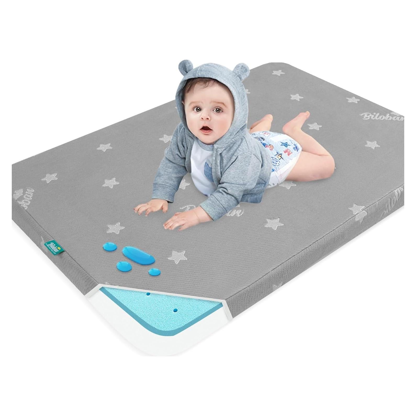 Protector de Colchón para Cuna Biloban 63.5x92.7cm Impermeable