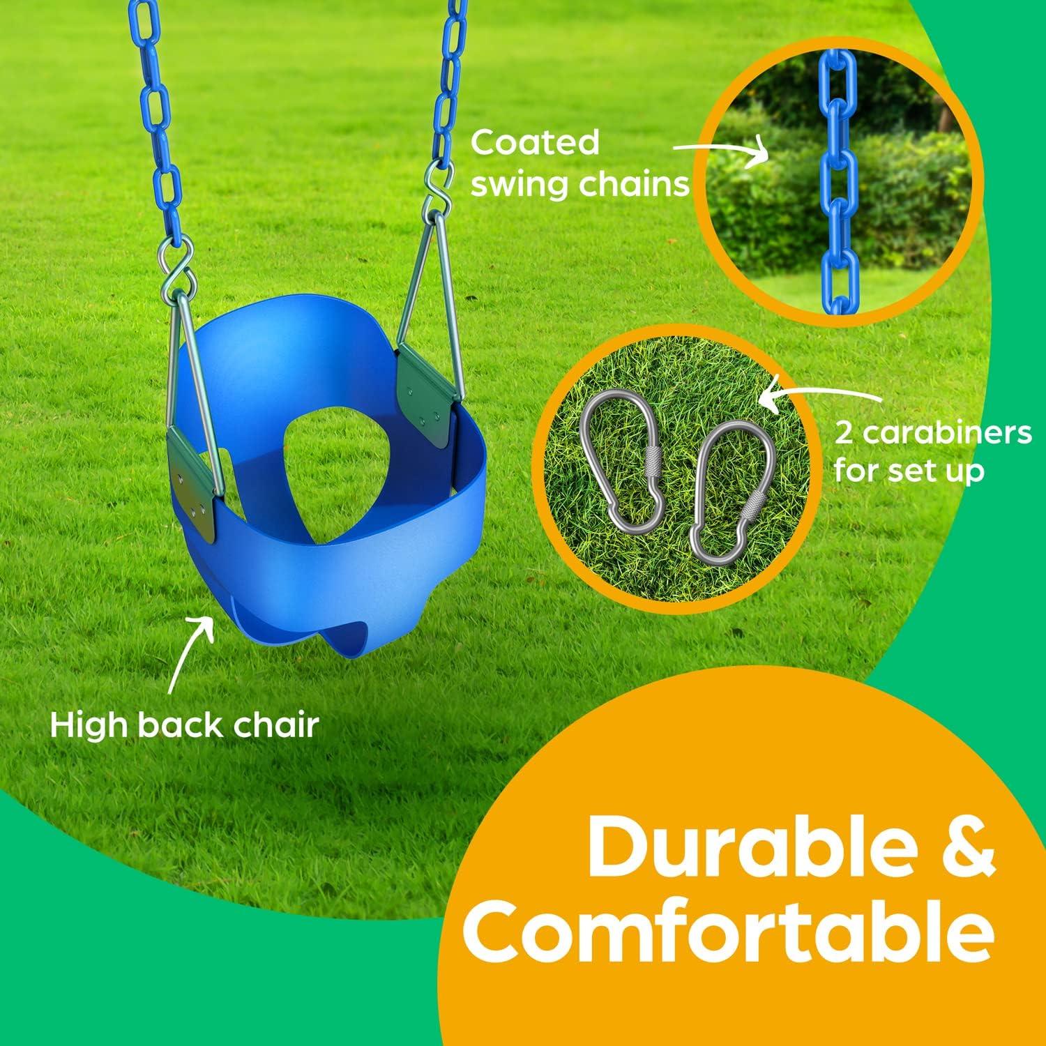 Columpio de Cubo para Niños Jungle Gym Kingdom - Azul