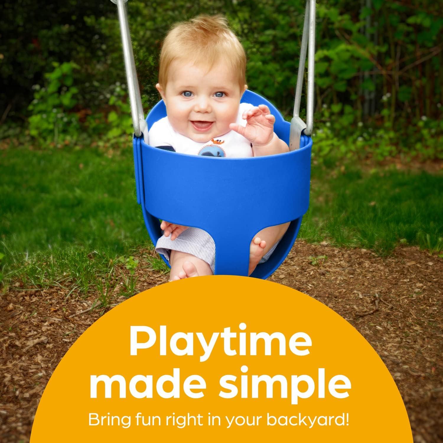 Columpio de Cubo para Niños Jungle Gym Kingdom - Azul