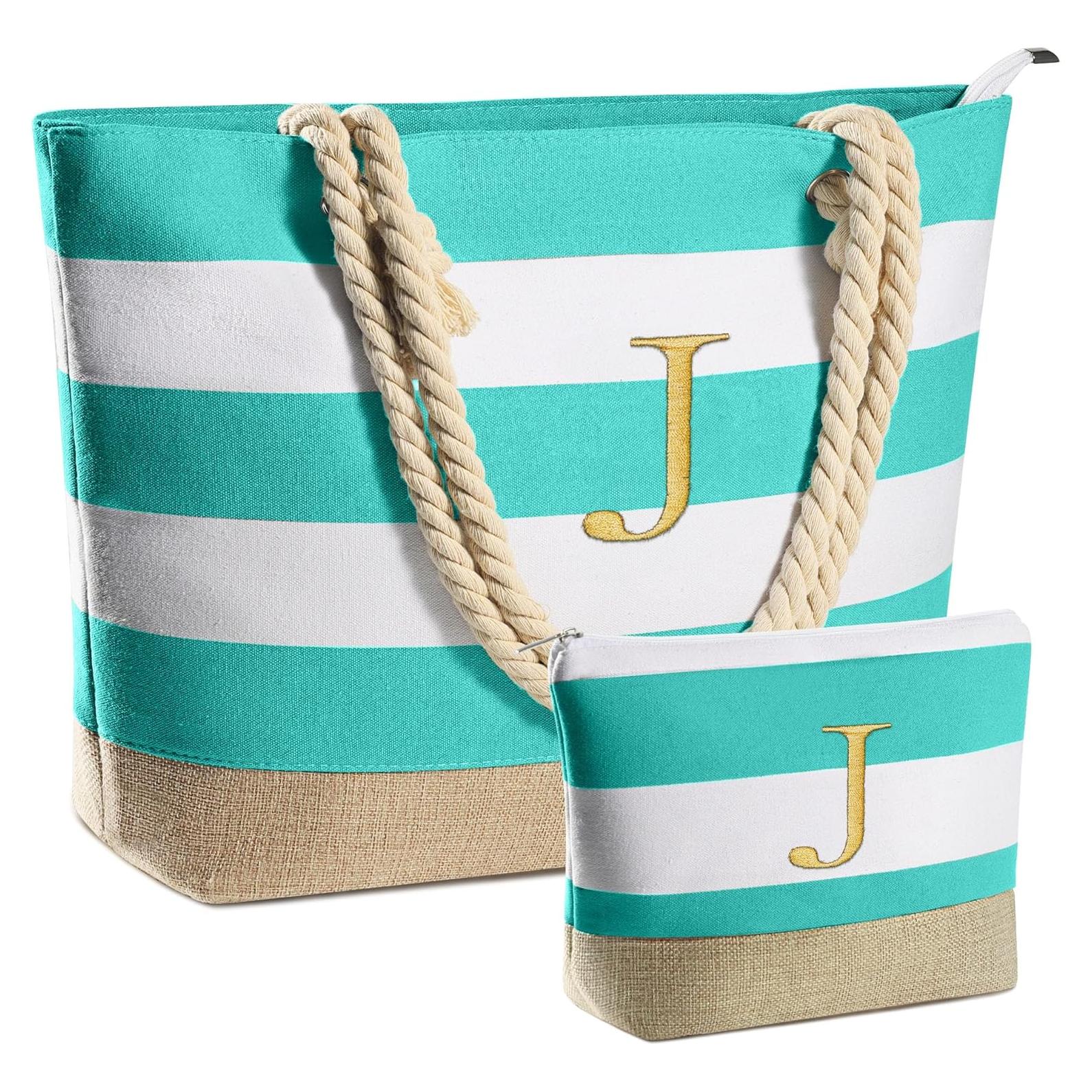 Bolsas de Playa YOOLIFE para Mujeres - Tote Impermeable Azul