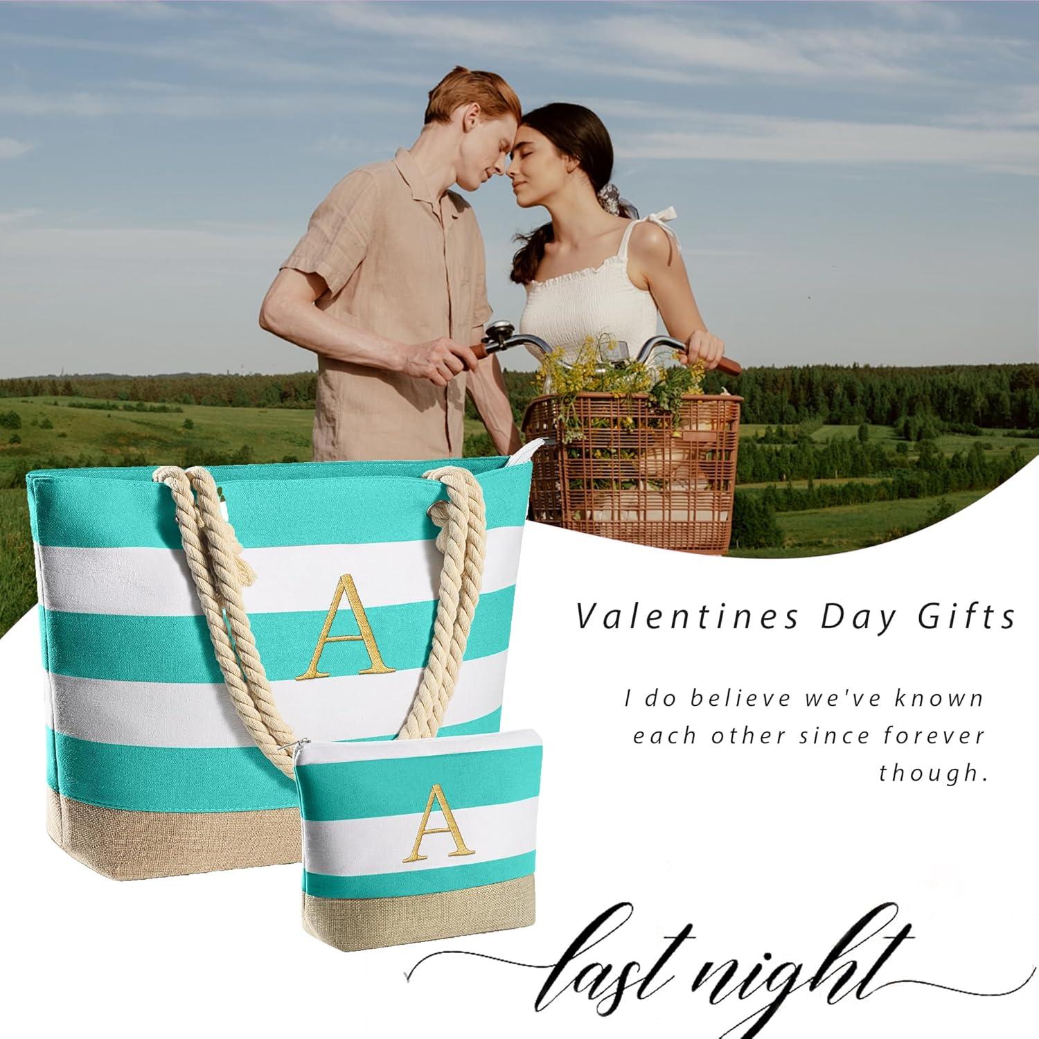 Bolsas de Playa YOOLIFE para Mujeres - Tote Impermeable Azul