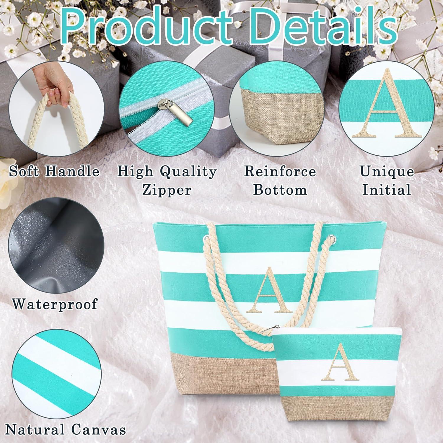 Bolsas de Playa YOOLIFE para Mujeres - Tote Impermeable Azul