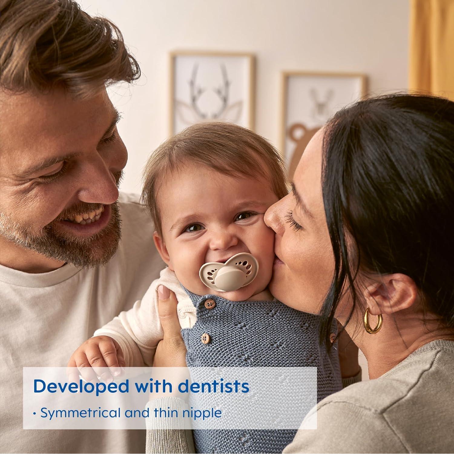 Chupetes MAM para Bebés 0-6 Meses, Paquete de 4, Silicona