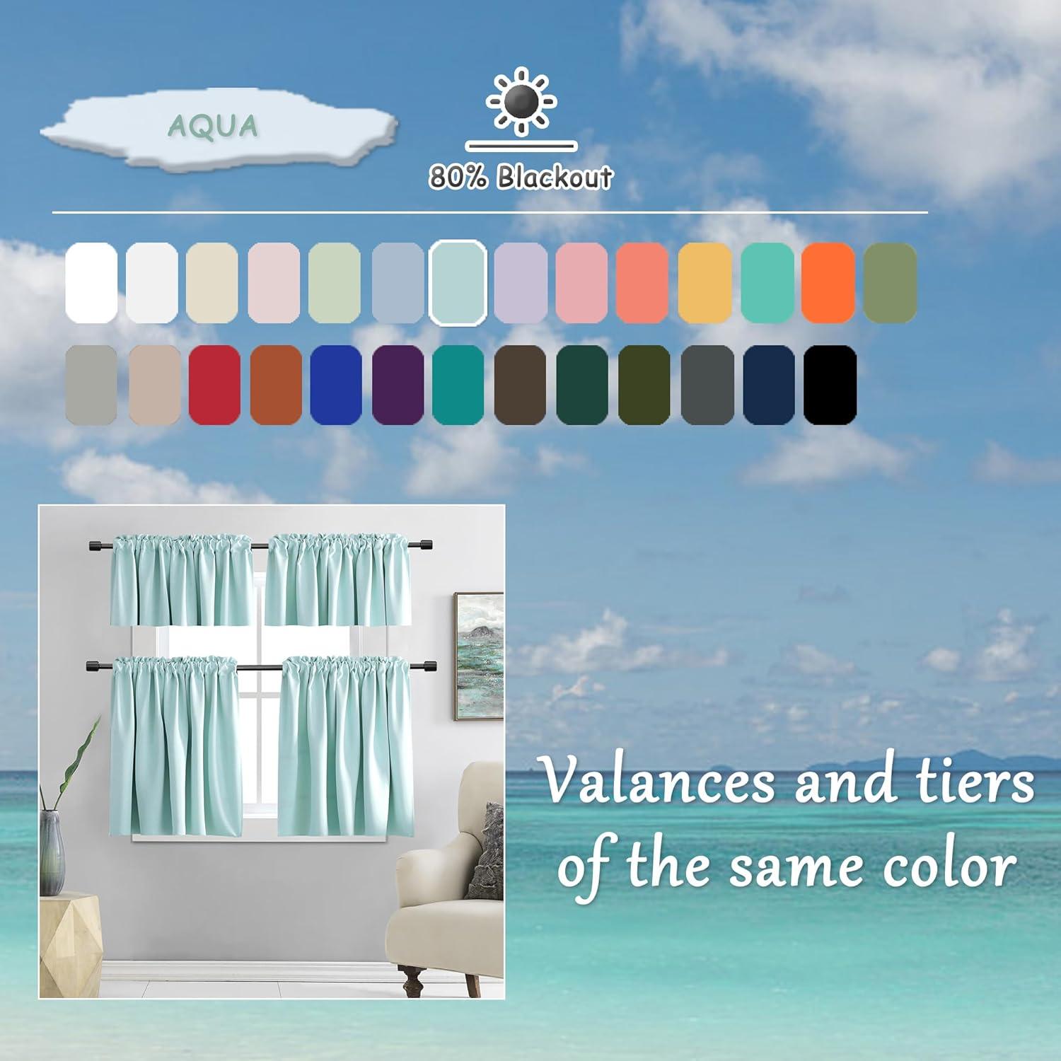 Cortinas Opacas Aislantes Térmicas DONREN Aqua 106.68x114.3 cm