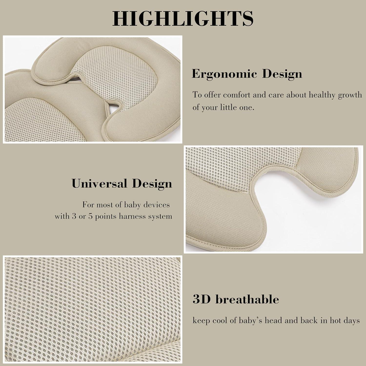 Cojín de Soporte para Bebés Ihaapsi Beige 60.96x39.62 cm