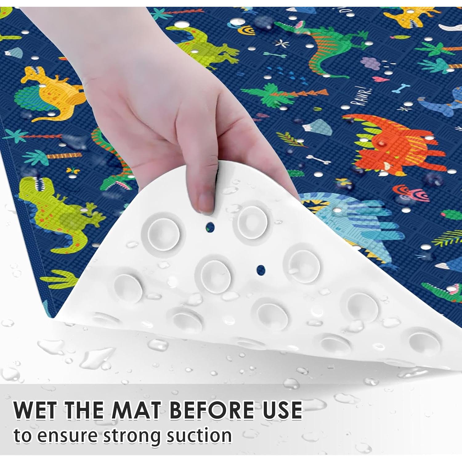 Alfombrilla de baño antideslizante Britown 101x40 cm dinosaurios