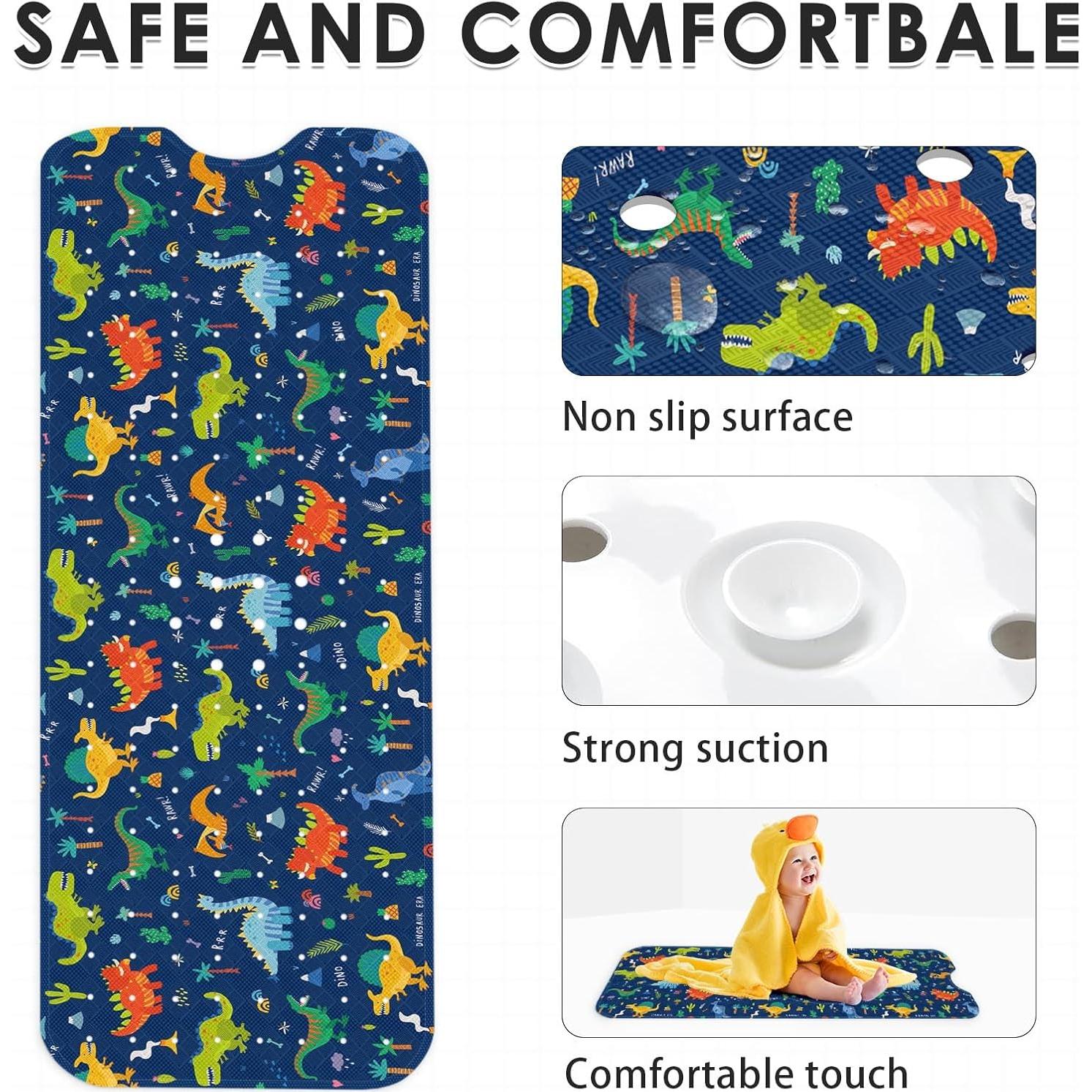 Alfombrilla de baño antideslizante Britown 101x40 cm dinosaurios