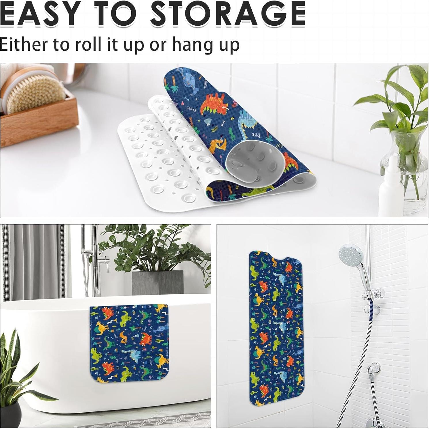 Alfombrilla de baño antideslizante Britown 101x40 cm dinosaurios