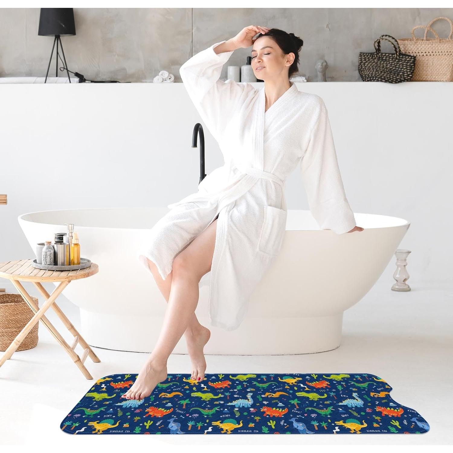 Alfombrilla de baño antideslizante Britown 101x40 cm dinosaurios